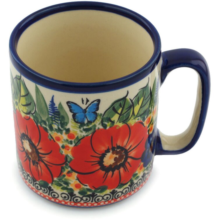 Polmedia Butterfly Paradise Handmade Stoneware Coffee Mug Perigold